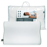 smart® Ergonomic Pillow, großes ergonomisches Nackenstütz Kissen aus Memory Schaum für Rückenschläfer und Seitenschläfer entlastet die Halswirbelsäule, Kopf und Nacken für gesunden Schlaf.