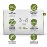 smart® Kids Ergonomic Pillow, ergonomisches Nackenstütz Kissen aus atmungsaktivem anti-allergischem Memory Schaum für Kinder mit Nackenwelle für die Halswirbelsäule HSW und gesunden Schlaf in der Entwicklung