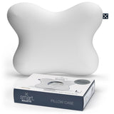smart® Relieve Pillow Case, weicher Kissenbezug aus Baumwolle passgenau für das ergonomische Schmetterling-Kopfkissen smart® Relieve Pillow in der Farbe Weiß